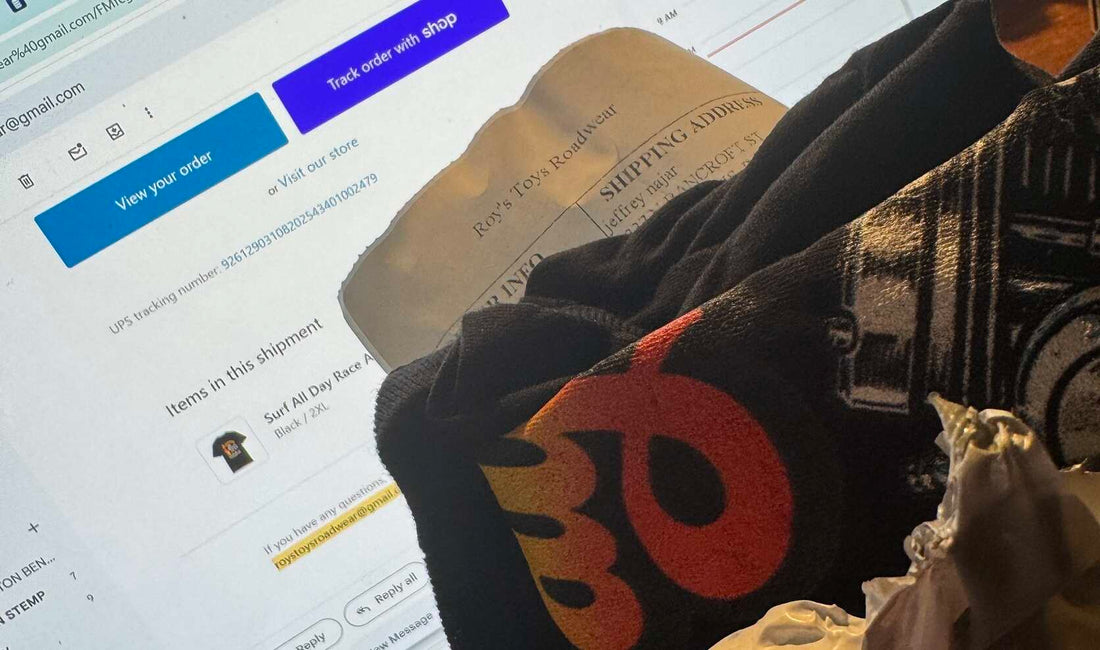 Tracking Roys Toys Roadwear Orders
