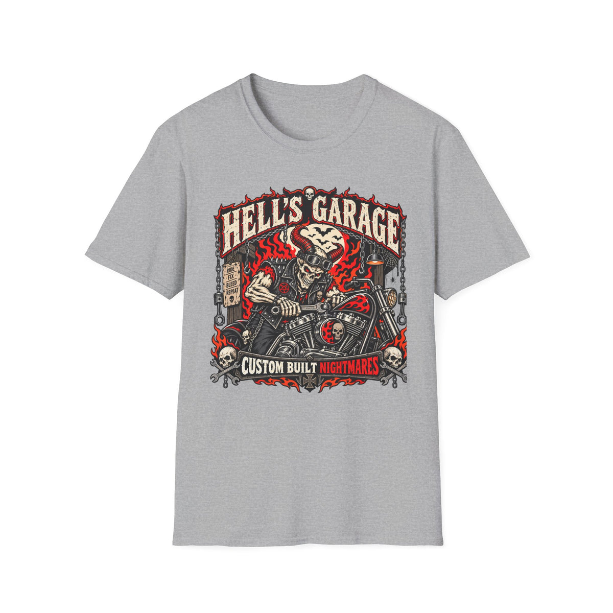 Hell's Garage 'Custom Built Nightmares' T-Shirt