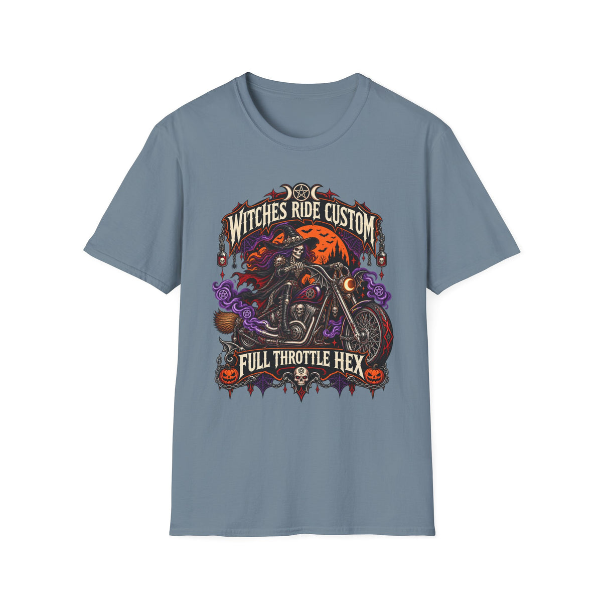 Witches Ride Custom “Full Throttle Hex” T-Shirt