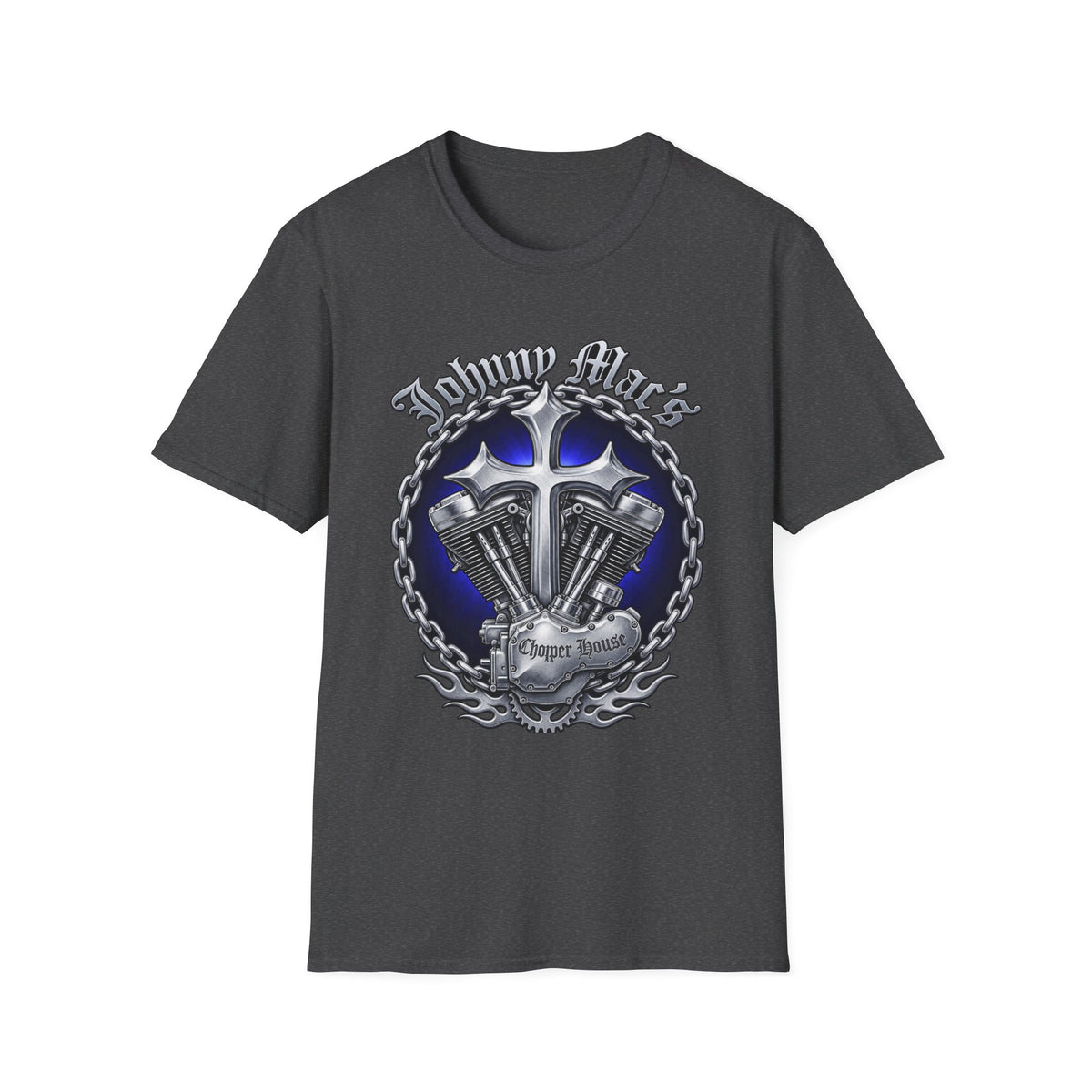 Motorcycle V-Twin Shield T-Shirt — "Always Ride" Biker Tee