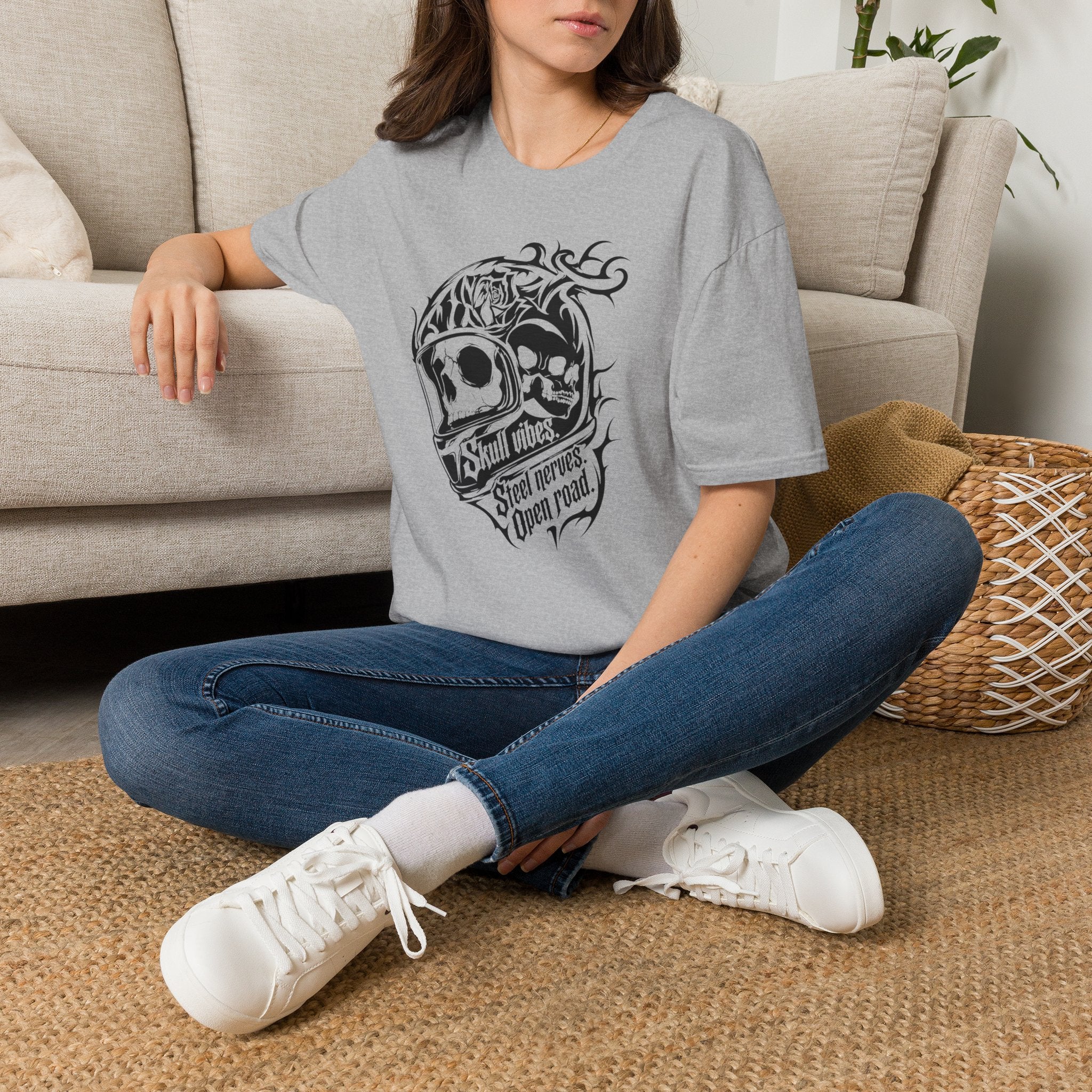 Skull Vibes Steel Nerves Open Roads