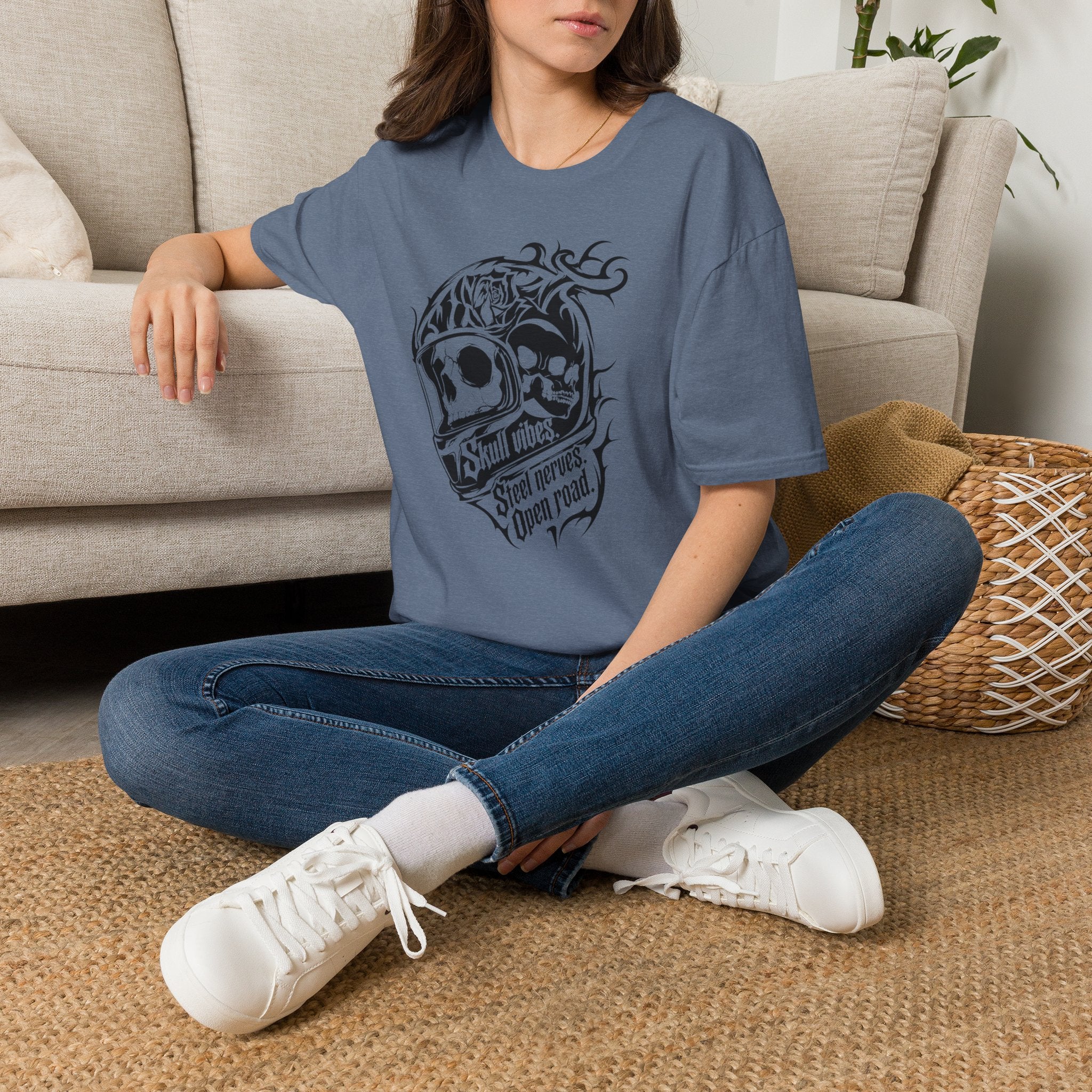 Skull Vibes Steel Nerves Open Roads
