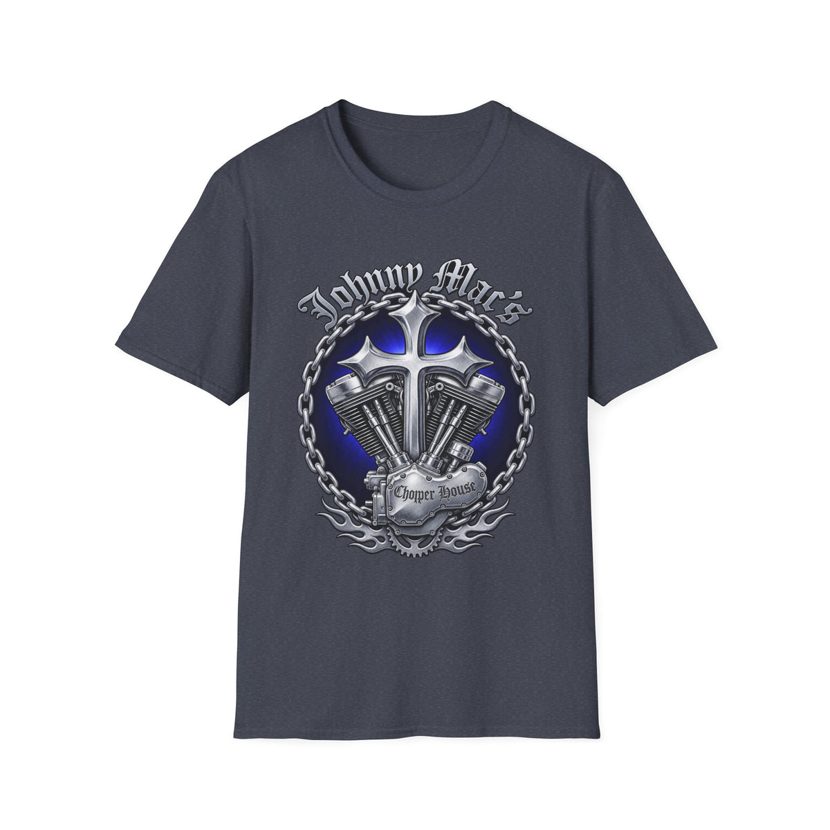 Motorcycle V-Twin Shield T-Shirt — "Always Ride" Biker Tee