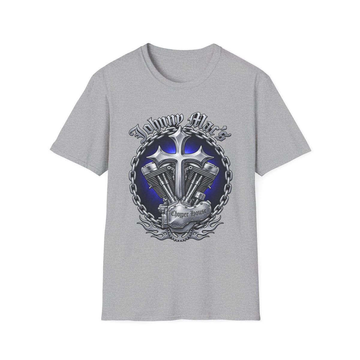 Motorcycle V-Twin Shield T-Shirt — "Always Ride" Biker Tee