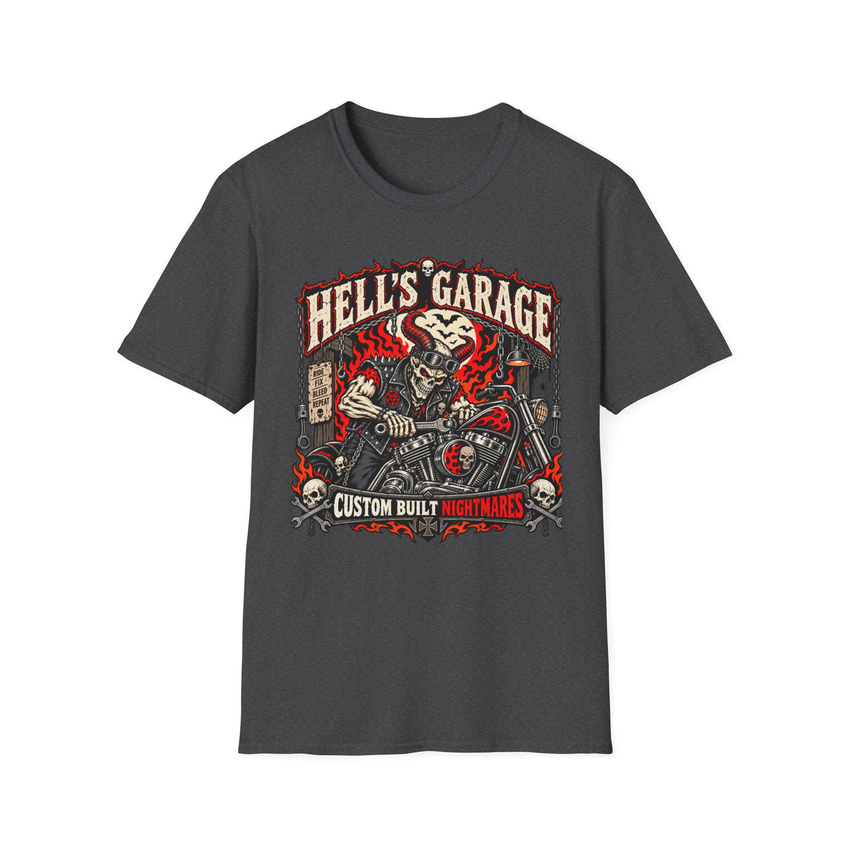 Hell's Garage 'Custom Built Nightmares' T-Shirt