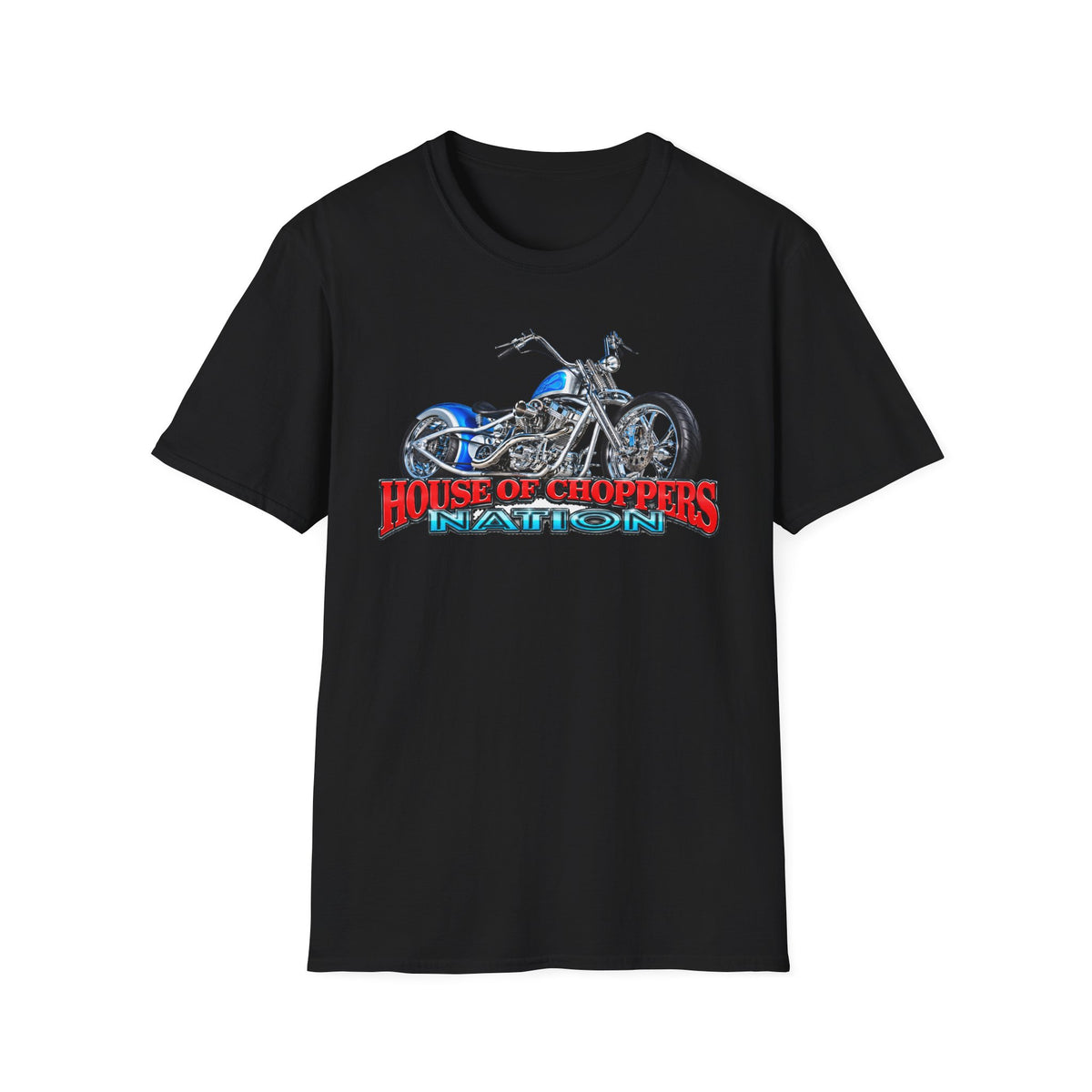 Chopper Motorcycle T-Shirt — "House of Choppers Daytona" Graphic Tee
