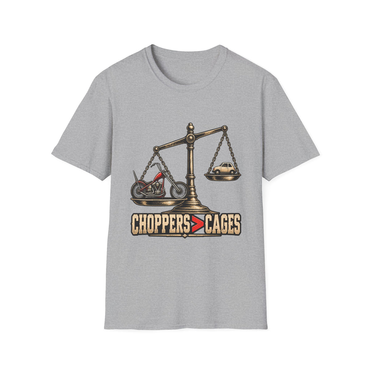 Choppers > Cages Motorcycle Justice T-Shirt