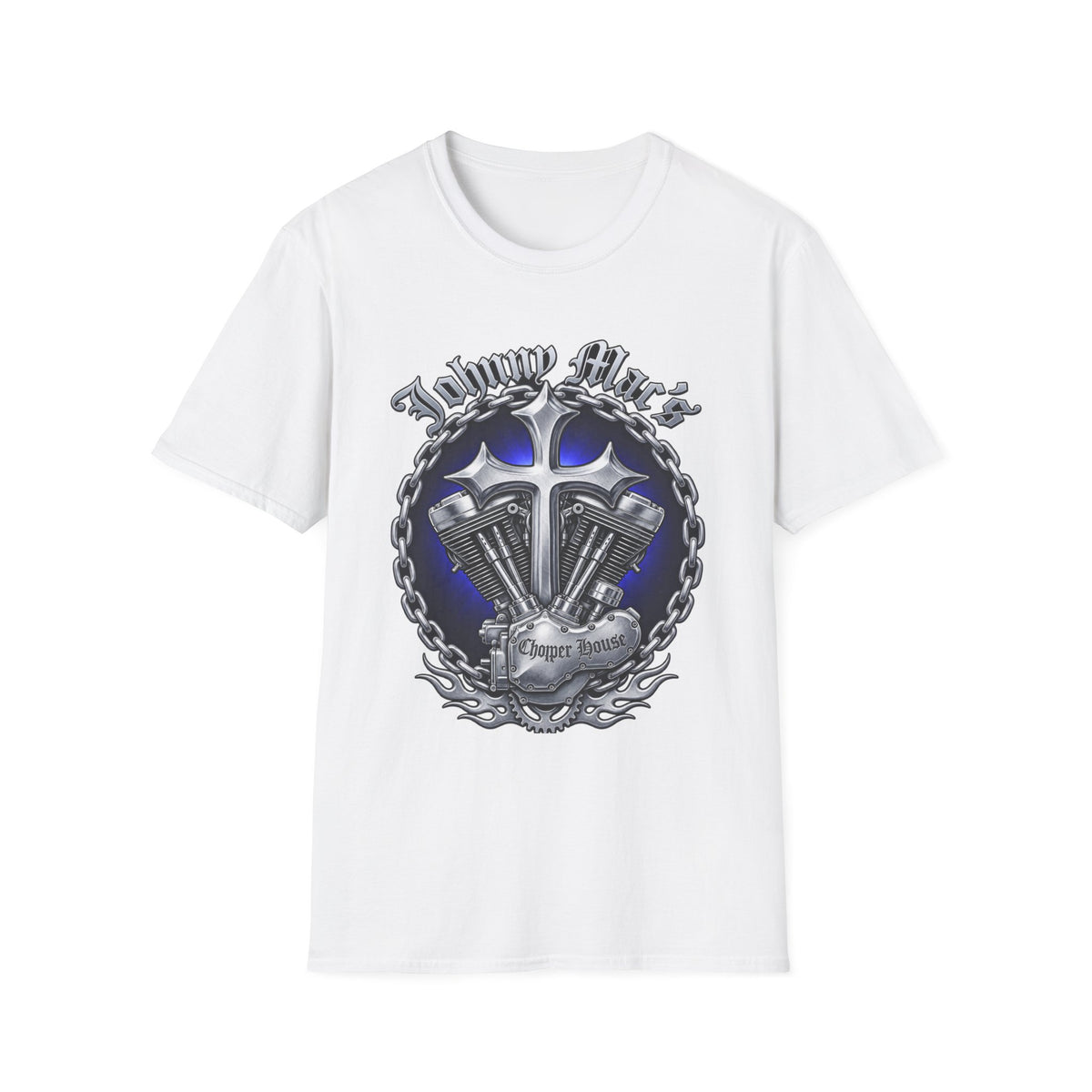 Motorcycle V-Twin Shield T-Shirt — "Always Ride" Biker Tee