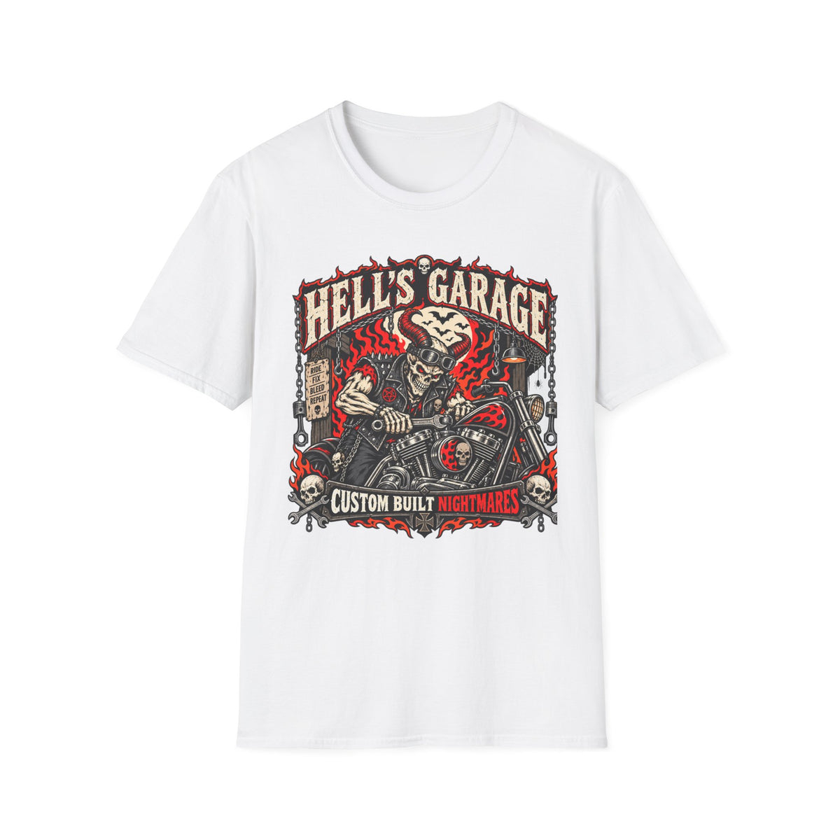 Hell's Garage 'Custom Built Nightmares' T-Shirt
